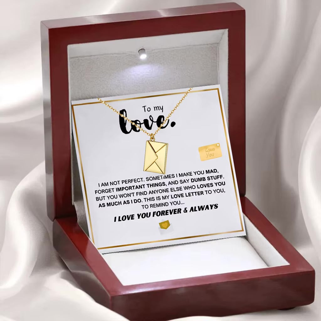 💌 “To My Love” Love Letter Necklace & Romantic Gift Box
